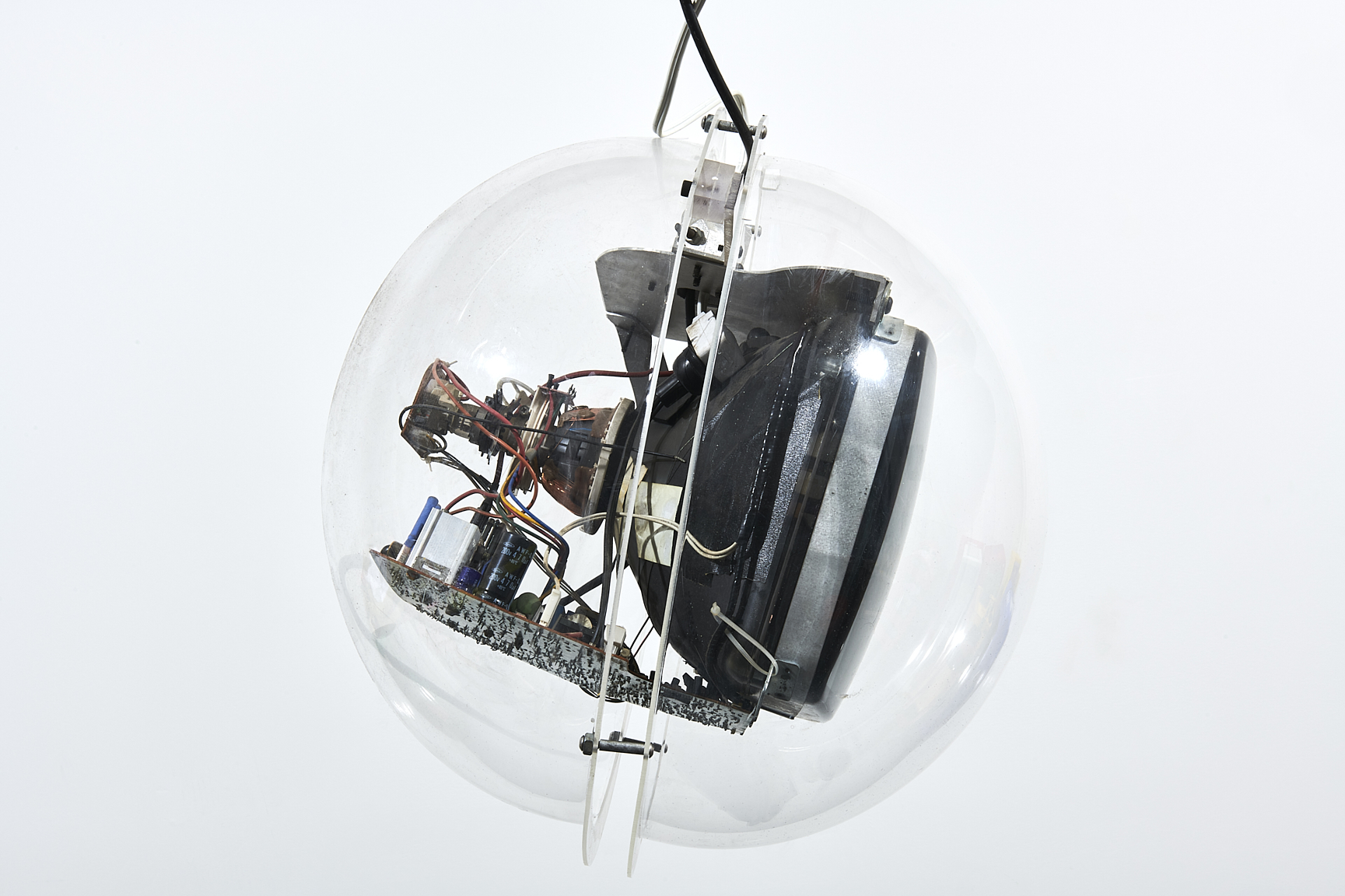 a transparent ball with a device inside. Carlo Sampietro