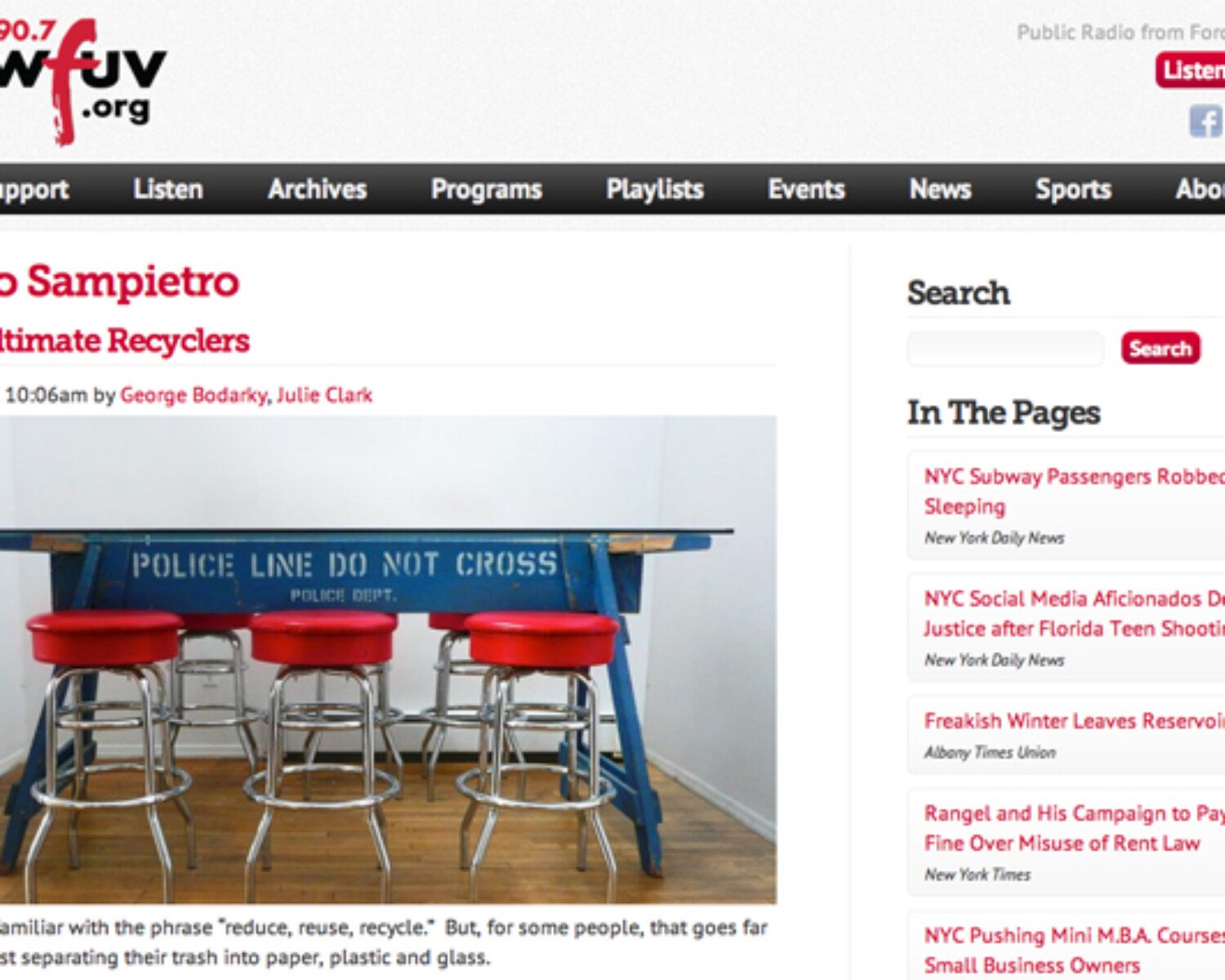 WFUV FM. Carlo Sampietro