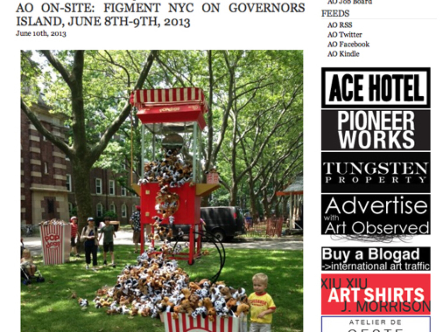 art observer cover. Carlo Sampietro