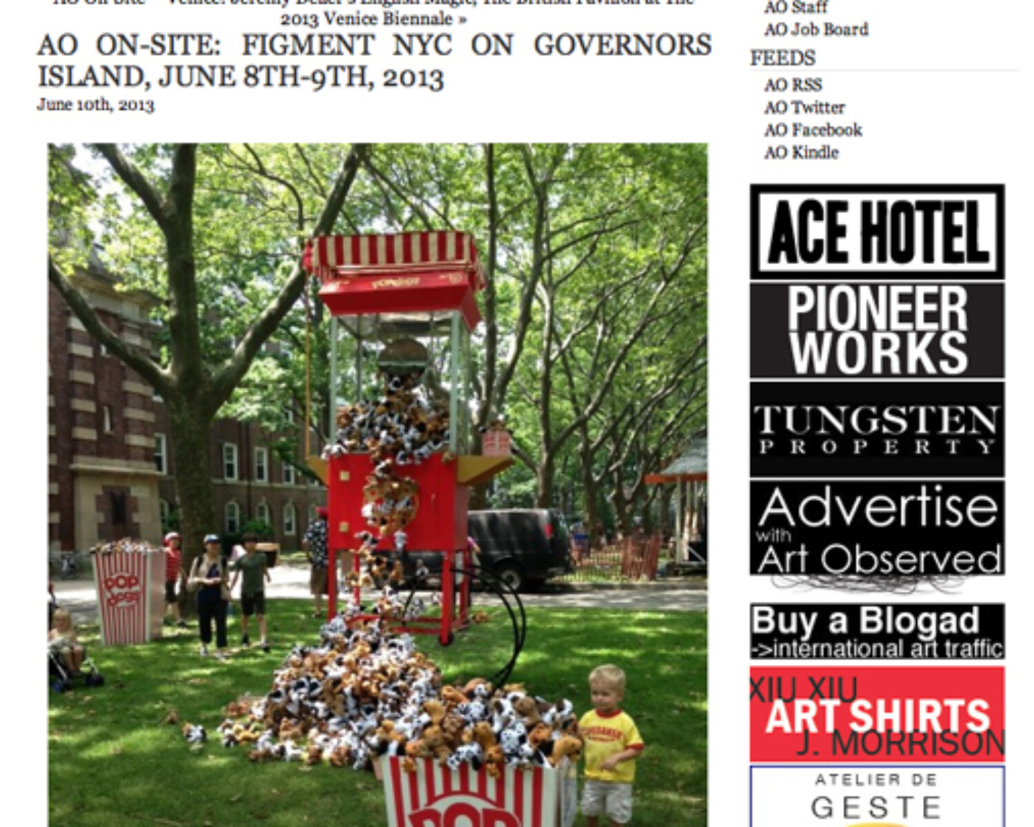 art observer cover. Carlo Sampietro