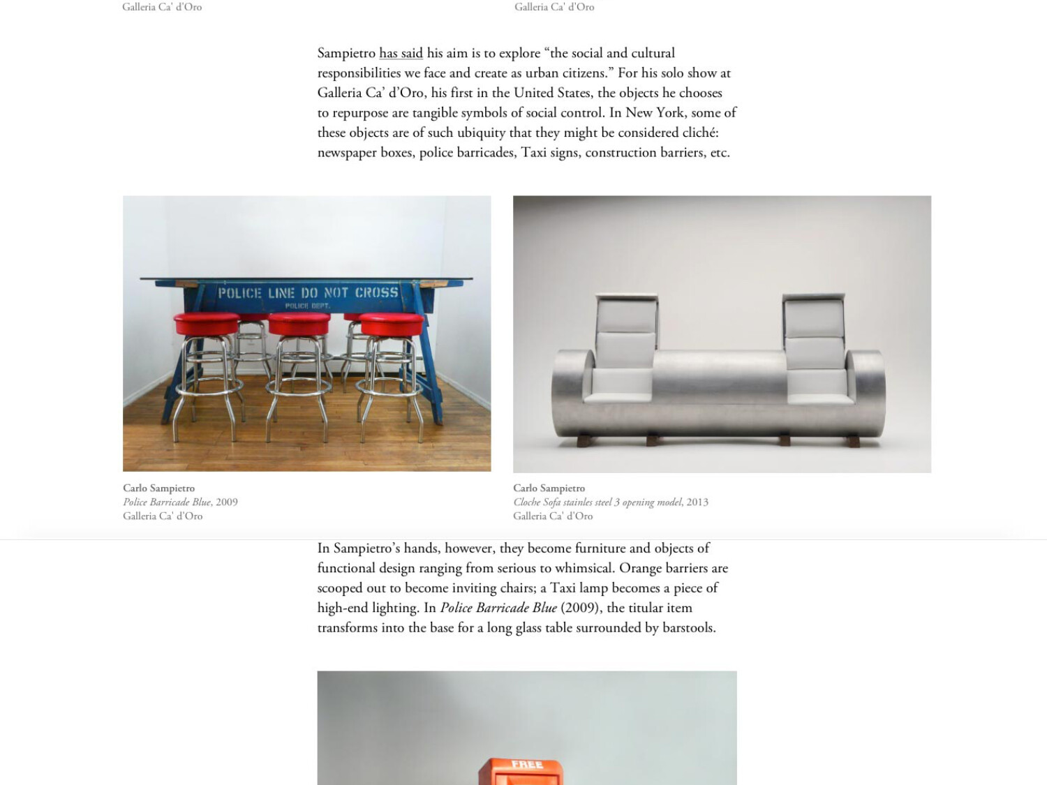 artsy. Carlo Sampietro