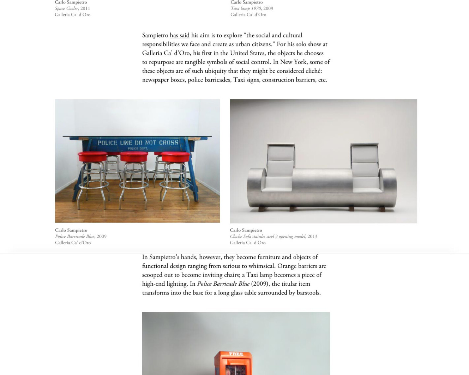 artsy. Carlo Sampietro