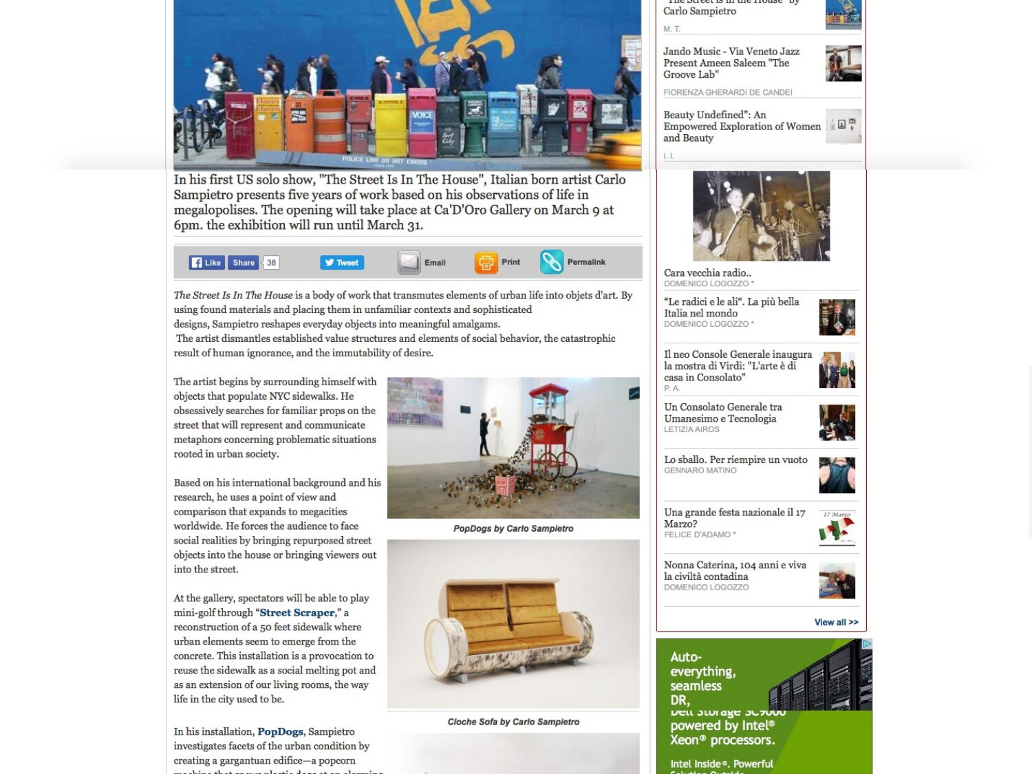 Italy Solo Exhibition. Carlo Sampietro