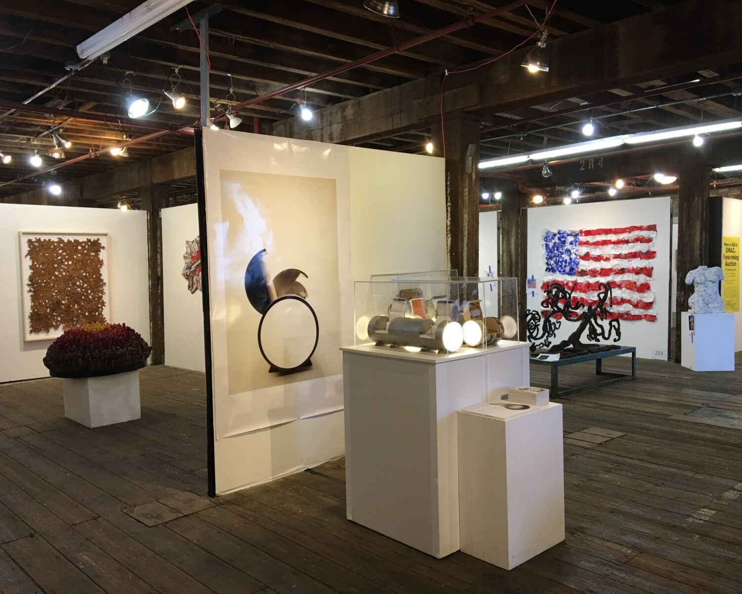 art display in a room.